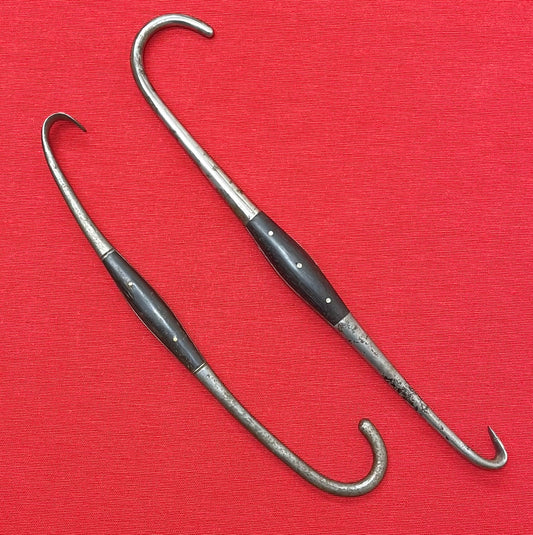 C.1855 Obstetric (Child Delivery) Blunt Hook & Crochet Set-Ferris & Co. Bristol