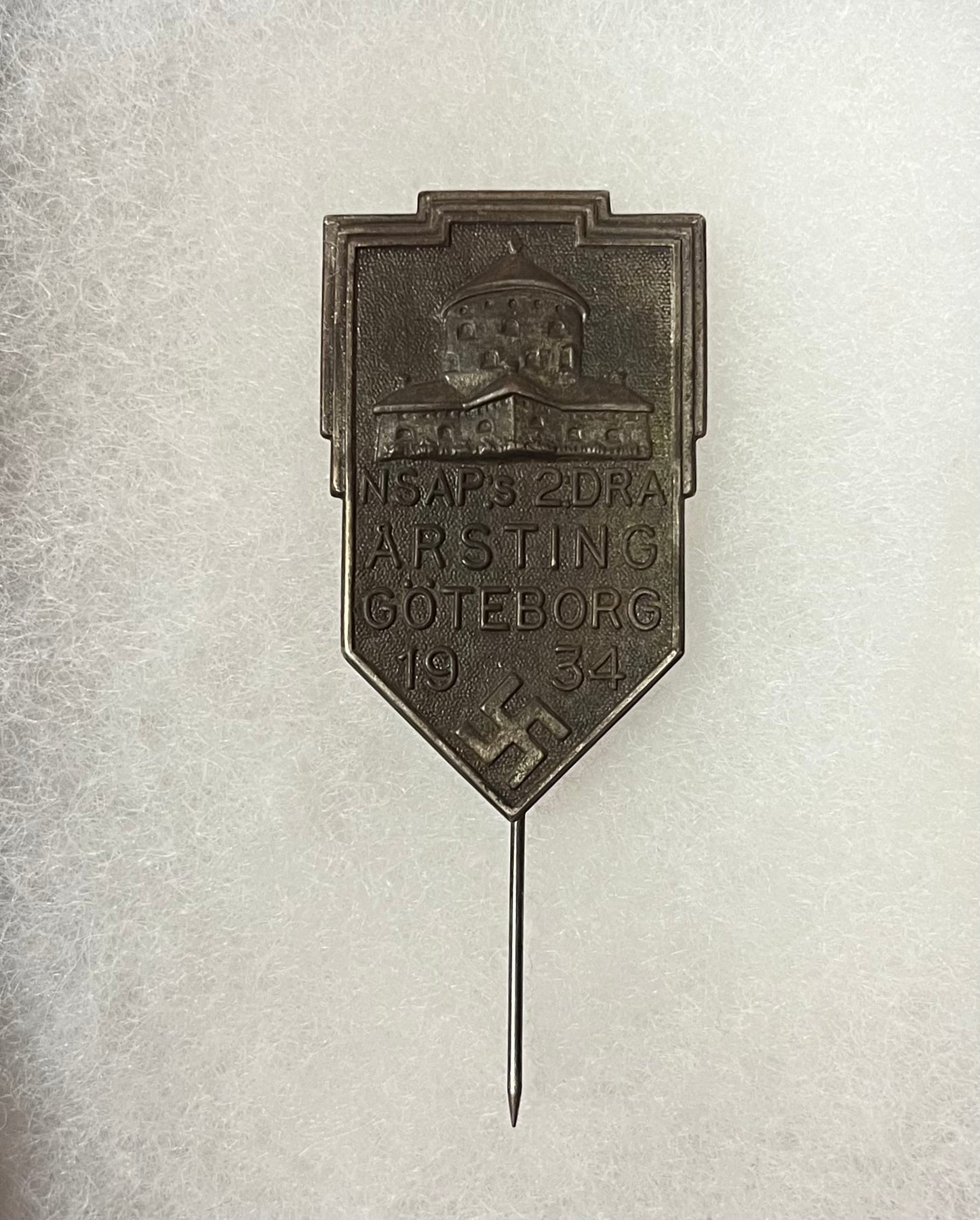 Swedish NSAP National Socialist 1934 ARSTING Rally Stickpin - Scarce