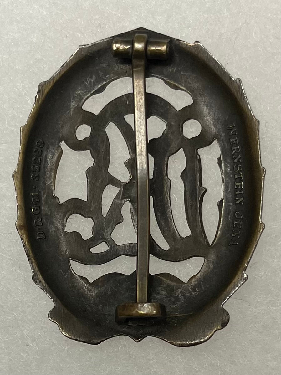 Original WWII German DRL (Deutsches Reichsabzeichen für Leibesübungen) Sports Badge by Wernstein Jena