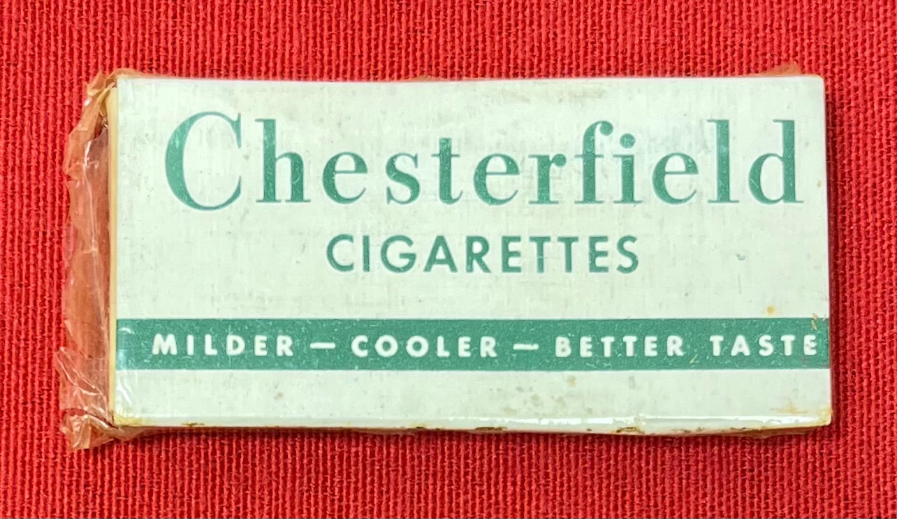 ORIGINAL WWll U.S. ISSUED CHESTERFIELD CIGARETTES K-RATION PACK