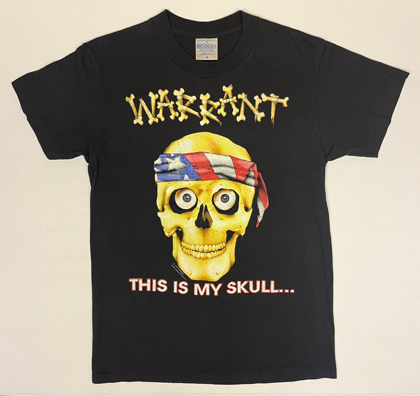 Warrant - This Is My Skull Band T-Shirt by Brockum 1991 OG