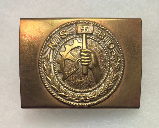 Original German Pre-WWII NSBO National Socialist Factory Cell Organization EM/NCO Belt Buckle