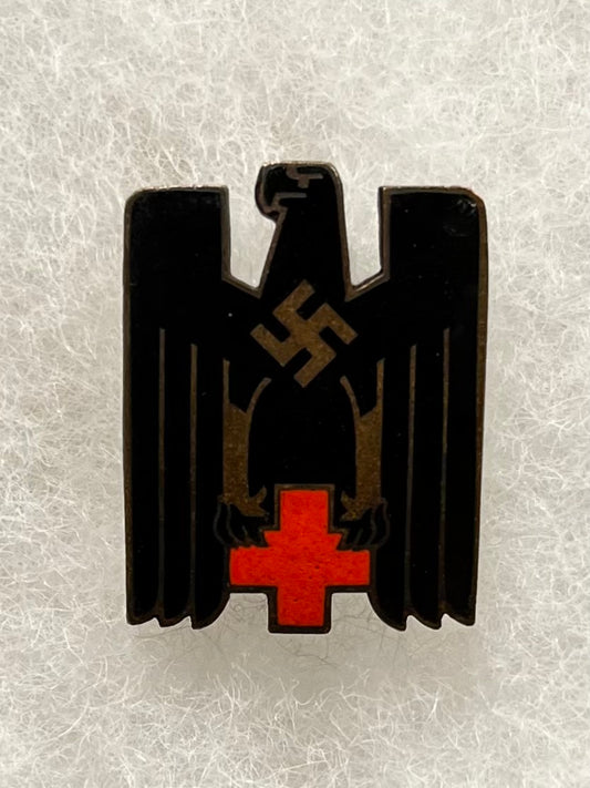 Original German WWII Red Cross DRK EM/NCO Visor Cap Insignia Badge