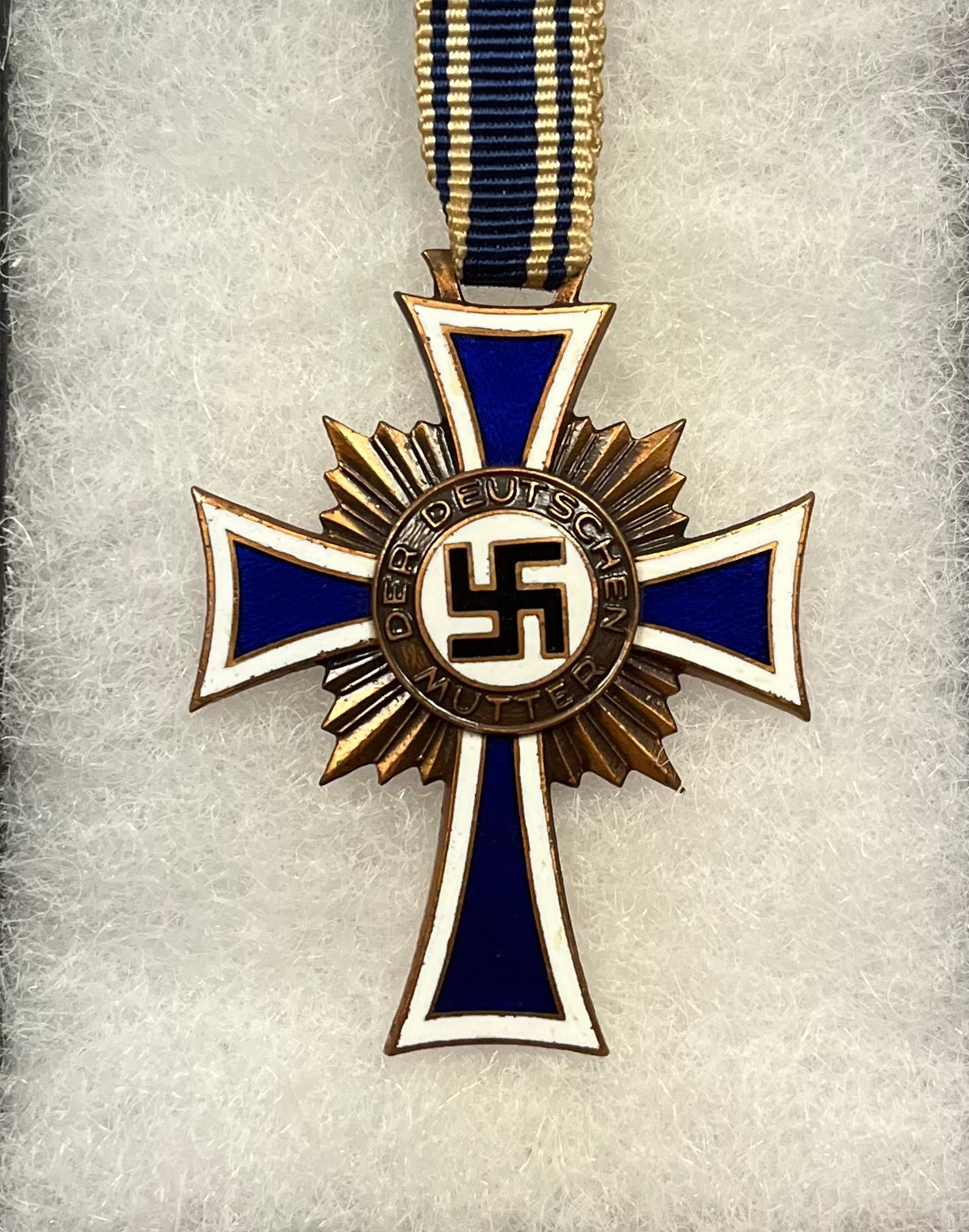 WWII Era German Mother’s Cross (Ehrenkreuz der Deutschen Mutter) In Bronze