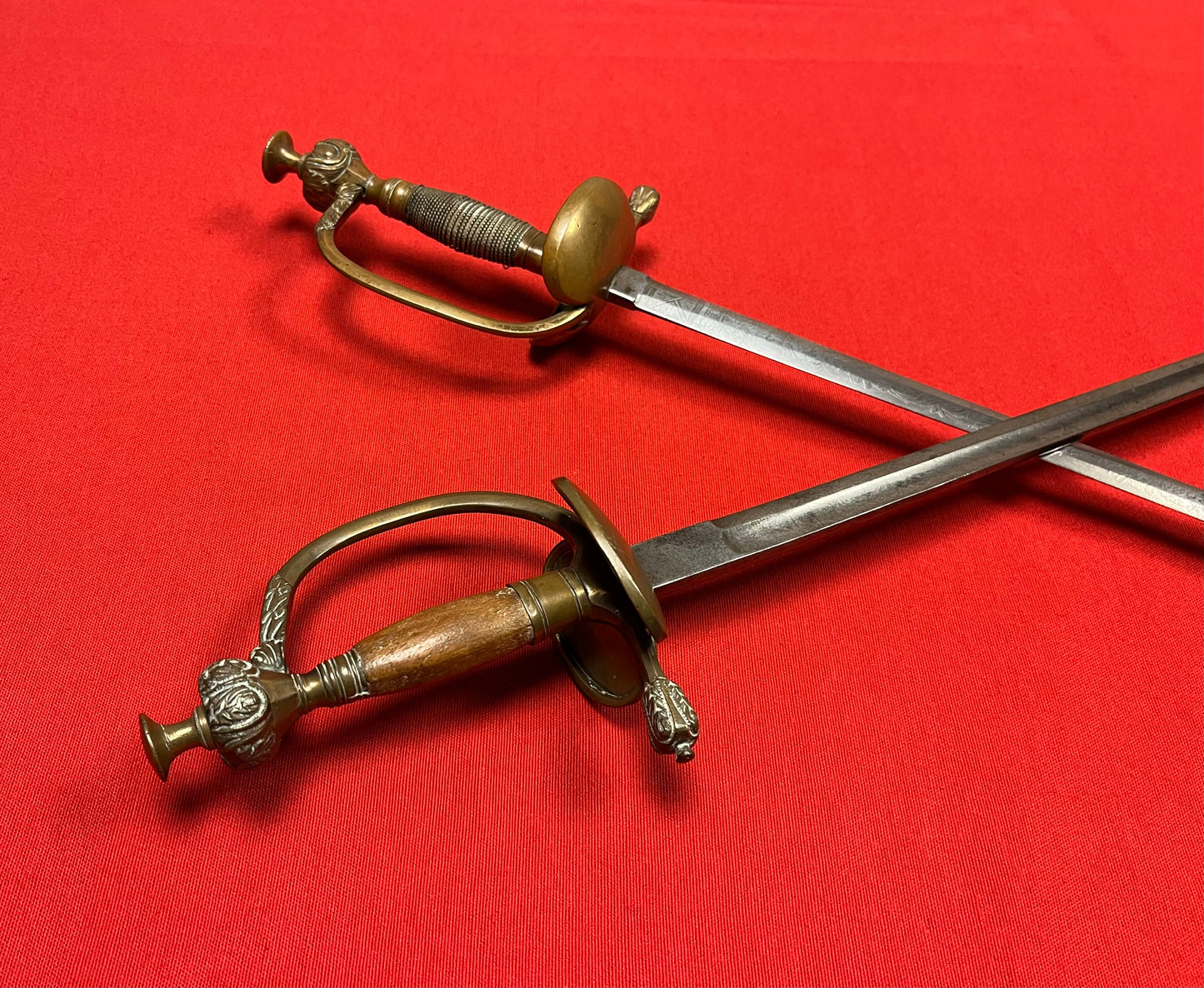 IMPERIAL GERMAN-PRUSSIAN OFFICER’S COURT SWORDS CIRCA 1880-90s ENGRAVED