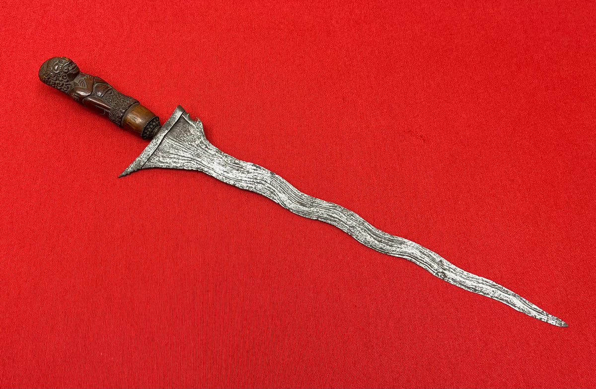 Original Indonesian East Indies Kris Dagger - Island of Java (Meteorite Blade) Circa 1850