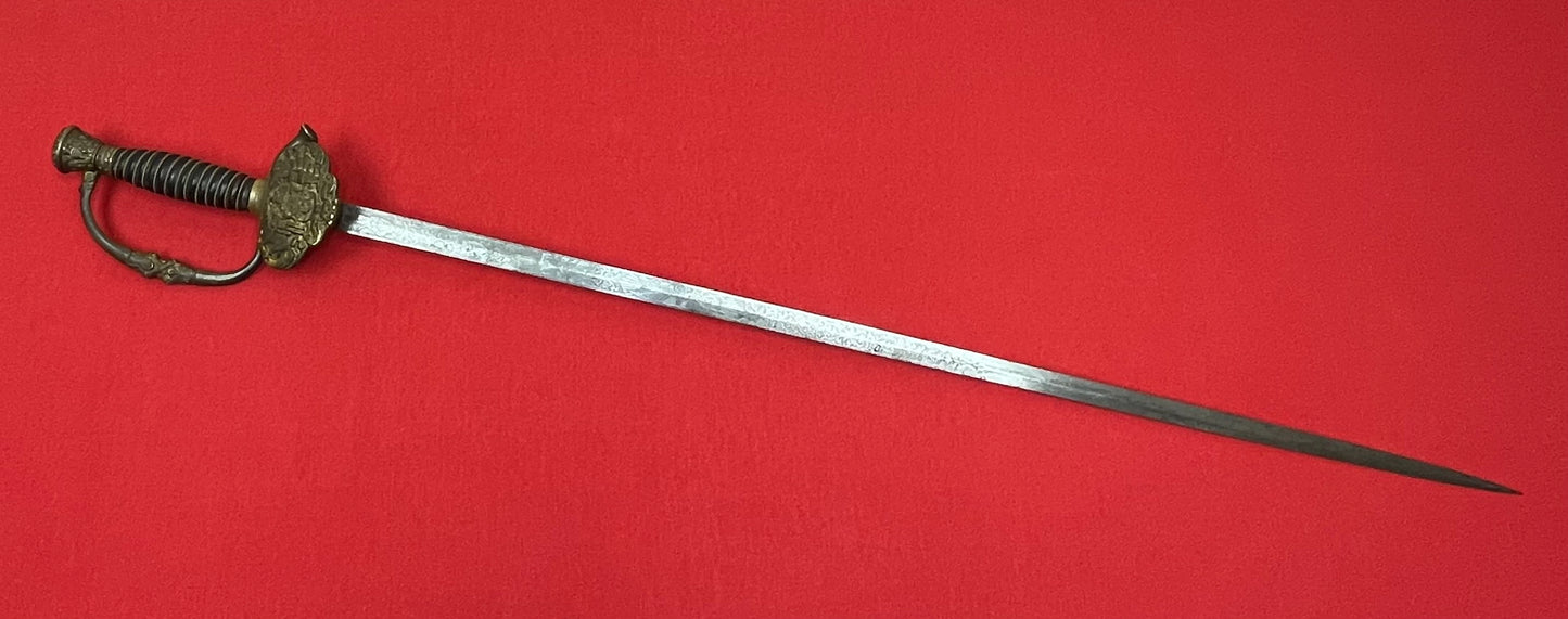 1800’s Sons of Veteran’s GAR Sword Etched Blade General Grant 1861-65 Civil War