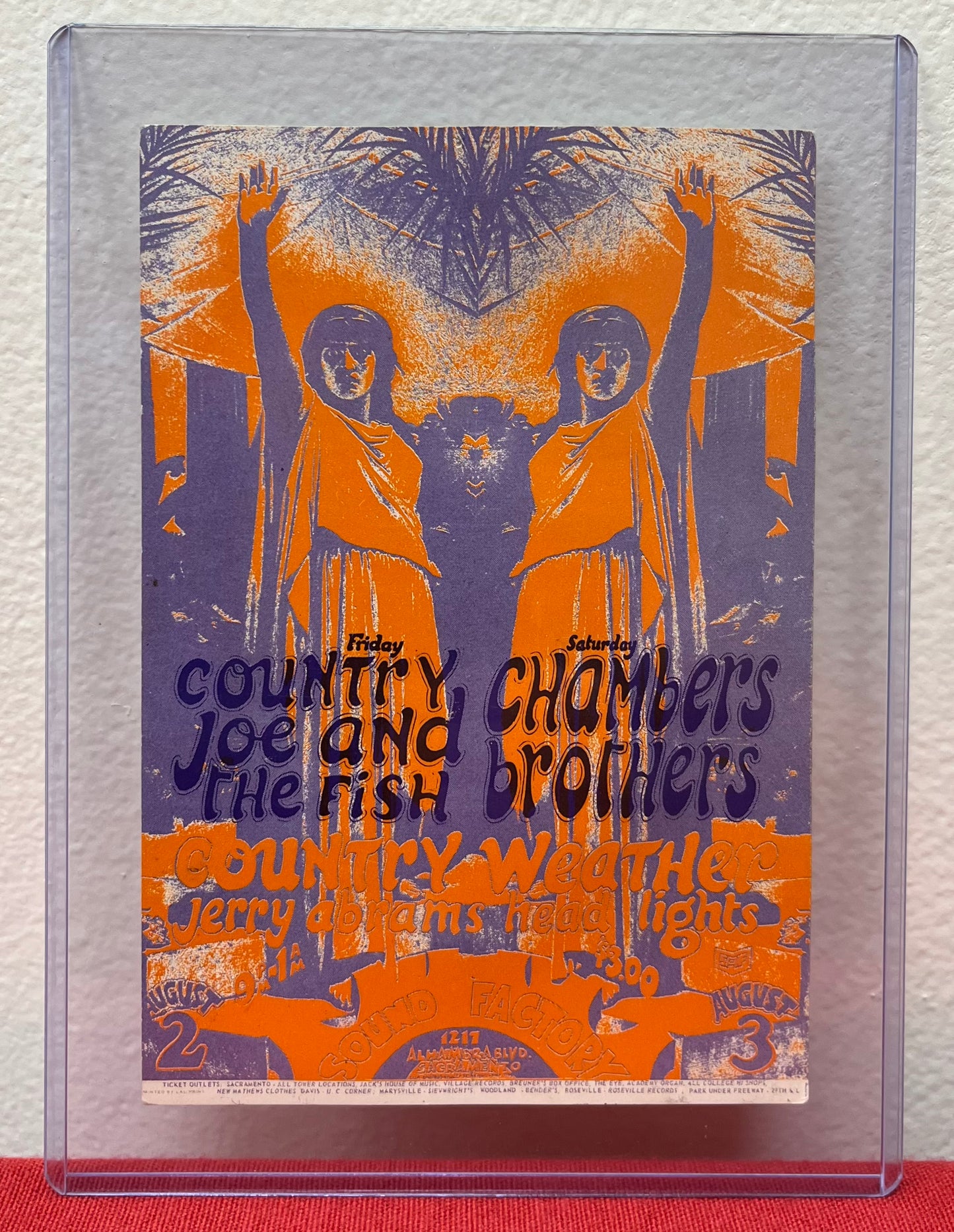 Country Joe And The Fish & Chambers Brothers Original Handbill - Sound Factory Sacramento California 1968