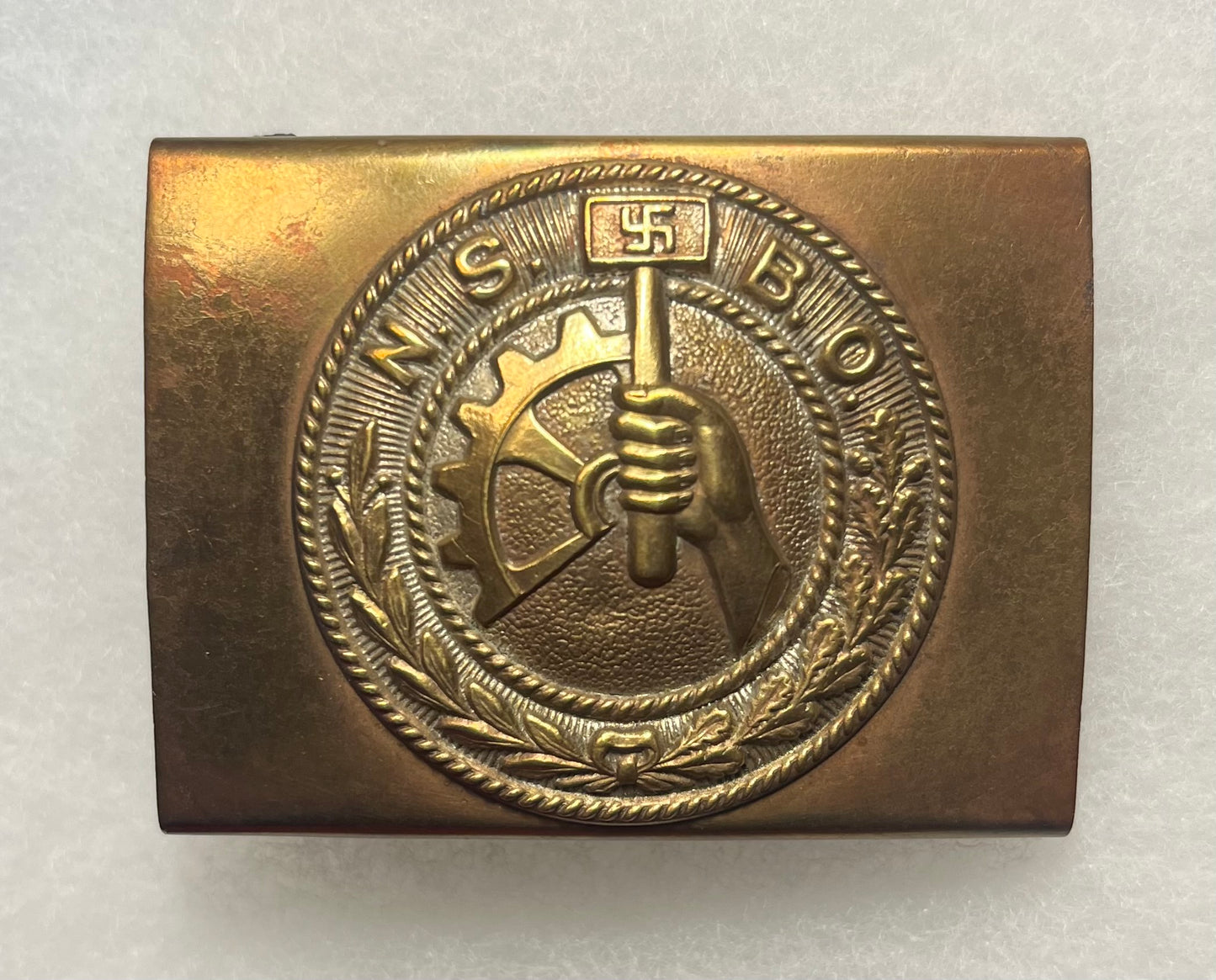 Original German Pre-WWII NSBO National Socialist Factory Cell Organization EM/NCO Belt Buckle