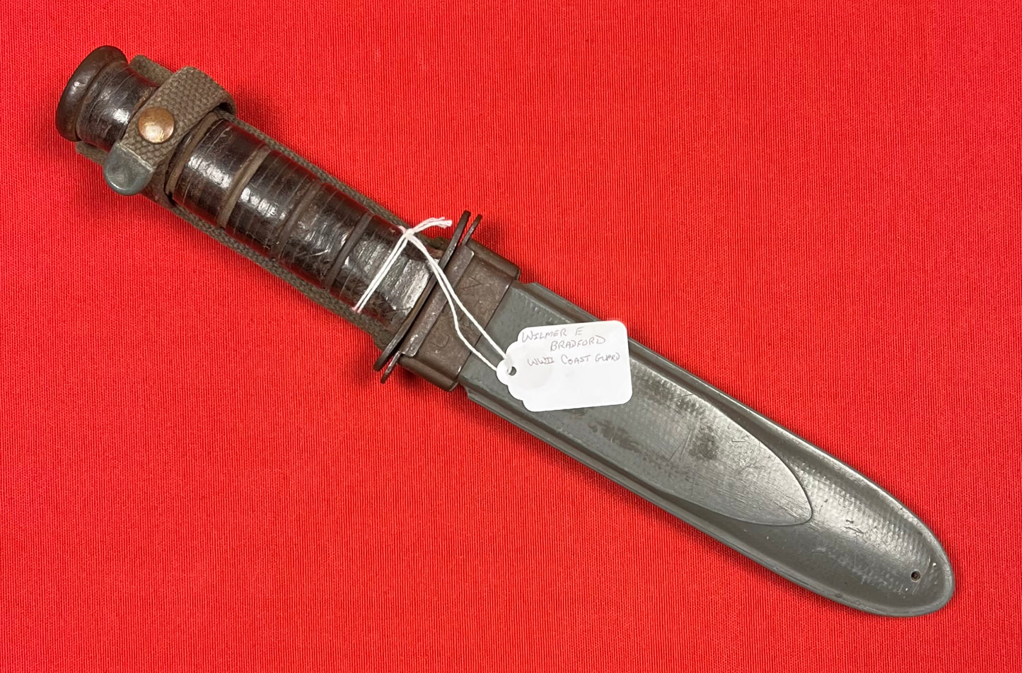 WW2 U.S. MK2 KA-BAR Fighting Knife Bradford U.S. Coast Guard