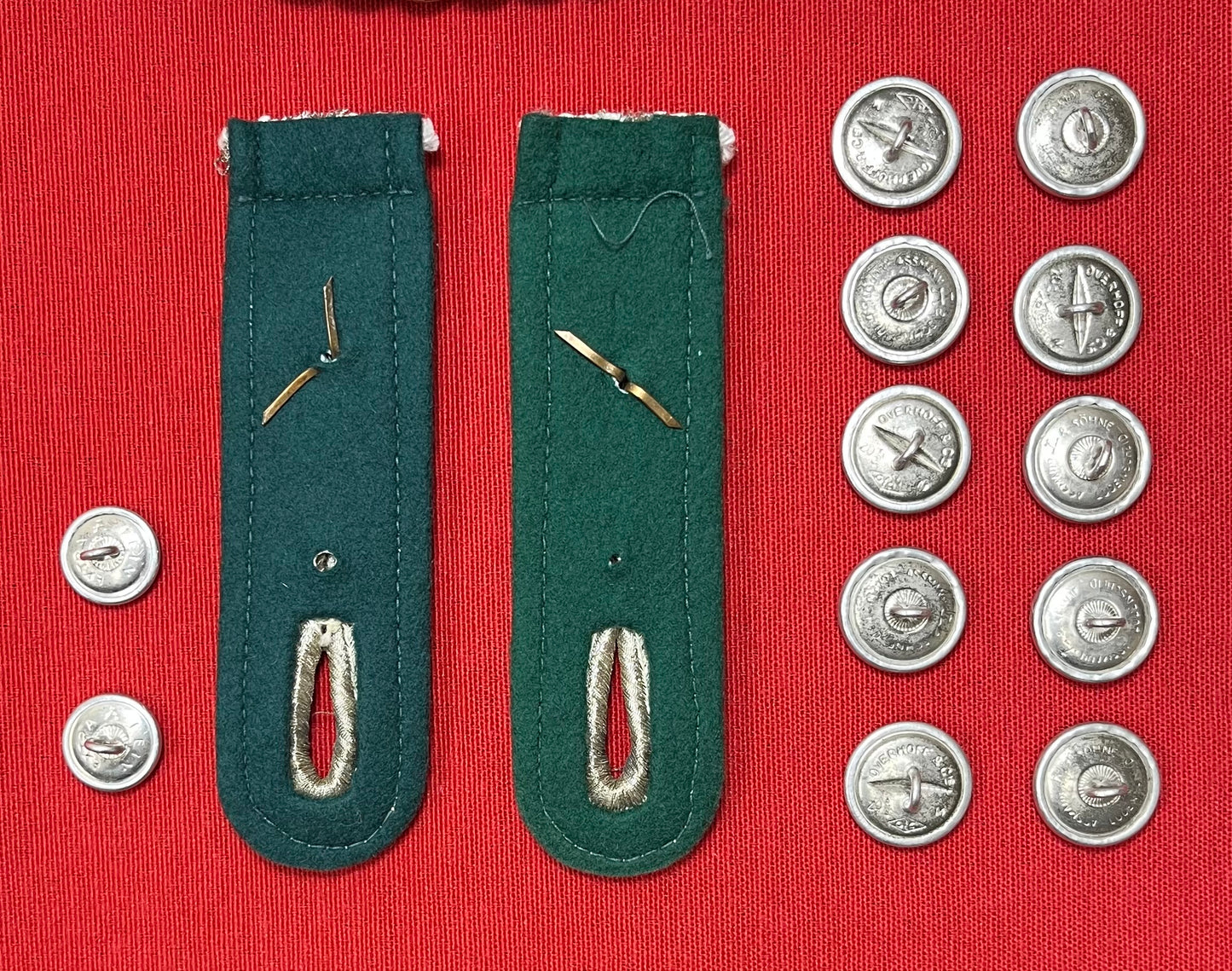 WW2 German Army Officers Uniform/Tunic Components - Shoulder Boards Buttons Aiguillette