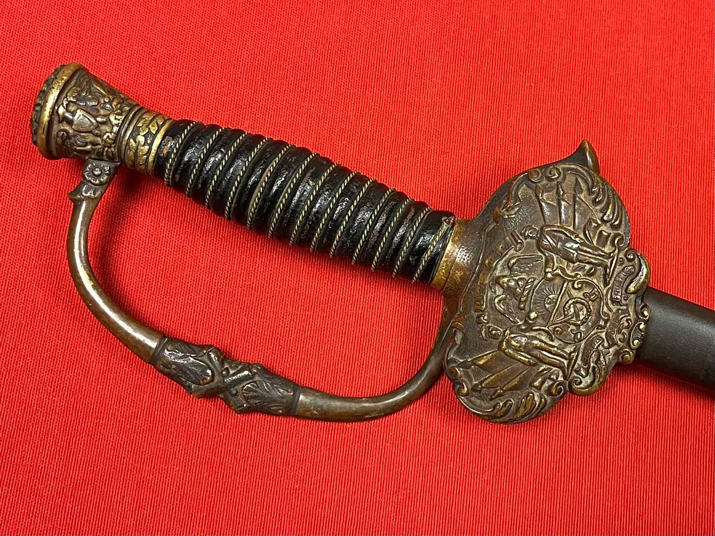 1800’s Sons of Veterans GAR Sword & Scabbard Etched Blade General Grant 1861-65