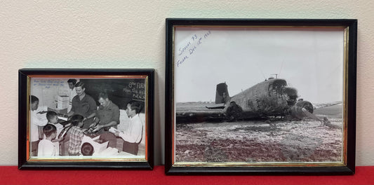 VIETNAM WAR - ORIGINAL PHOTOS IN FRAMES AVIATION (SET OF TWO) 8X10 & 7X5