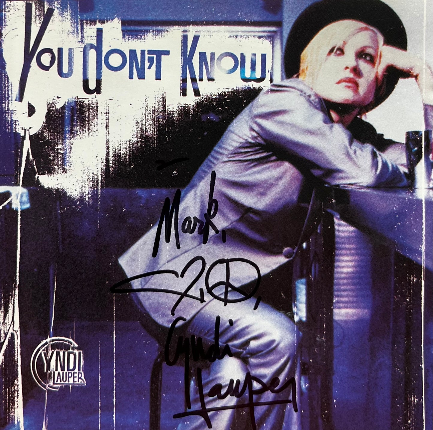 Cyndi Lauper - Hand Signed CD Booklet You Don't Know 1997