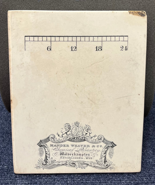 1773-1830 Ironstone
Chemists Apothecary Pill Tile/Slab by Mander & Weaver of Wolverhampton, England