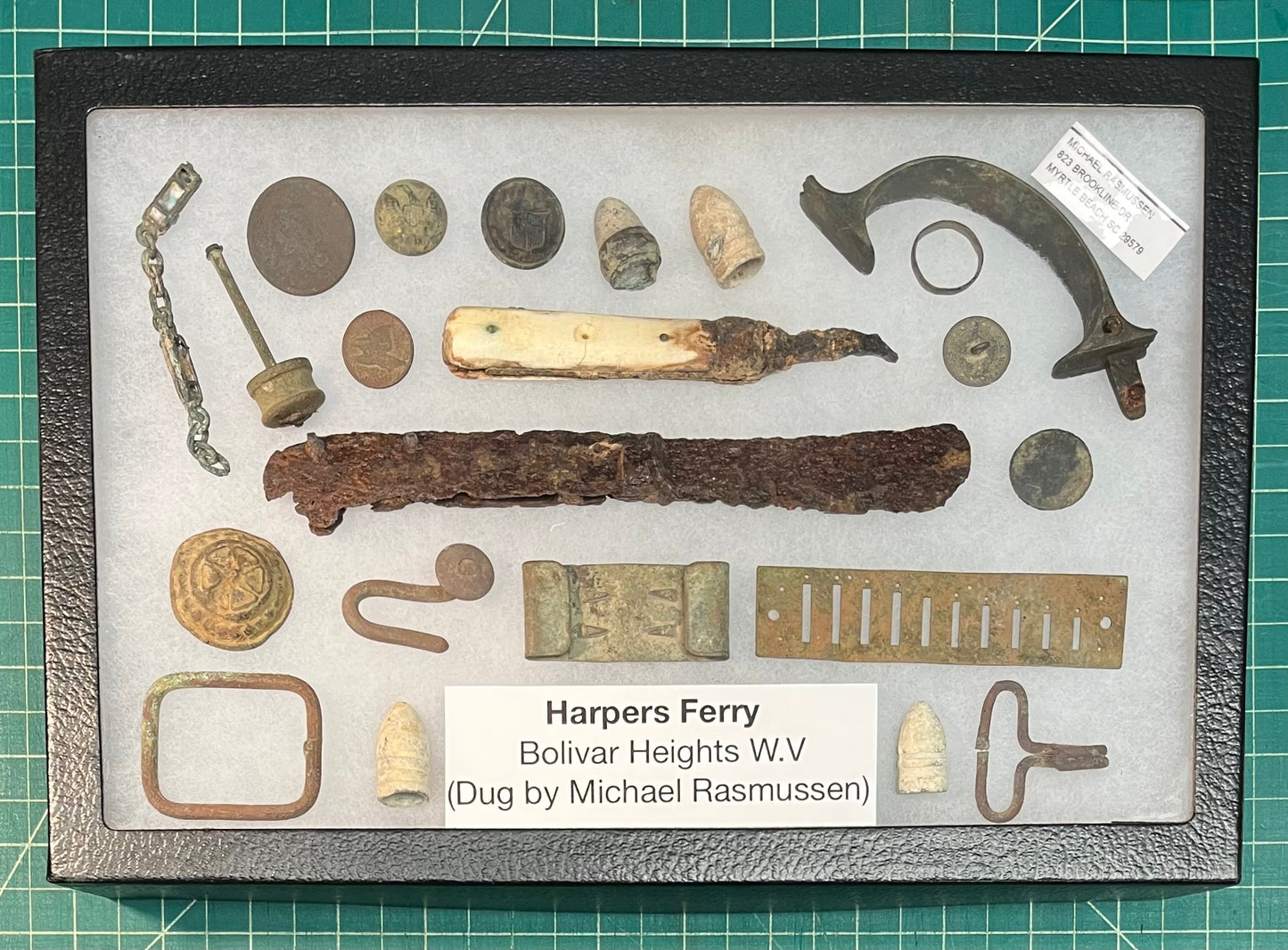Civil War Harpers Ferry Relics (Bolivar Heights W.V) Dug by Michael Rasmussen