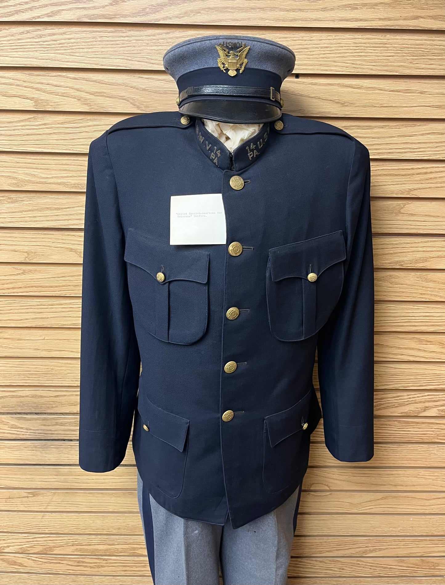 U.S. SPANISH AMERICAN WAR VETERAN’S UNIFORM - 14TH P.A. (NAMED) WILLIAM HUDSON