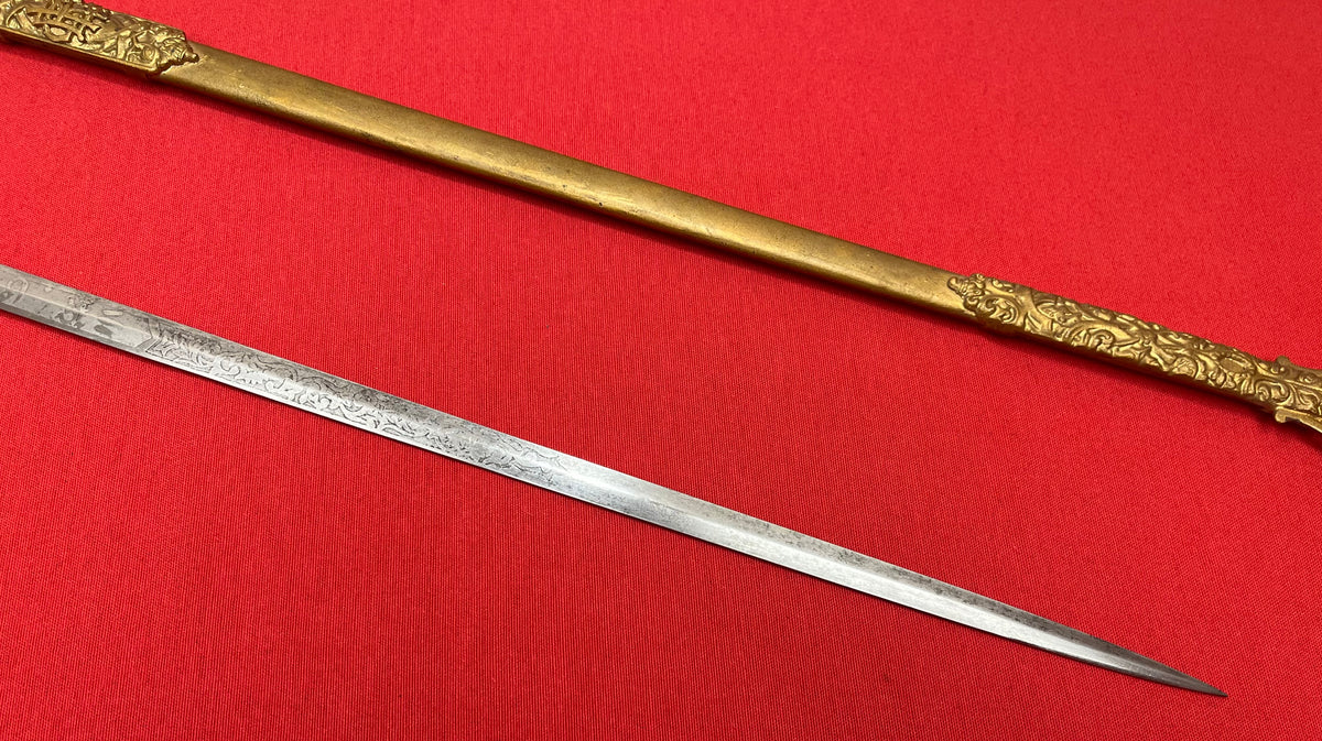 C.1872 Knights of the Golden Eagle Fraternal Masonic Sword - Engraved