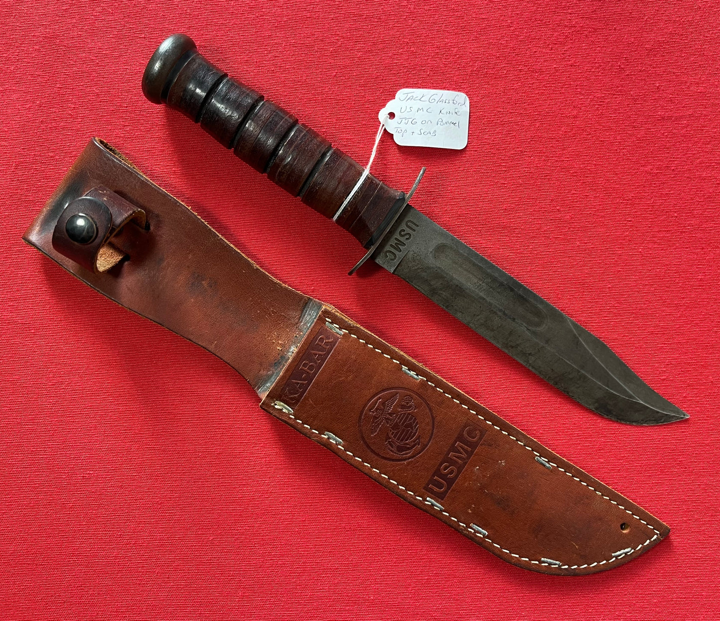 KA-BAR USMC MK2 Fighting / Survival Knife (Veteran Owned) Named- Post War Piece