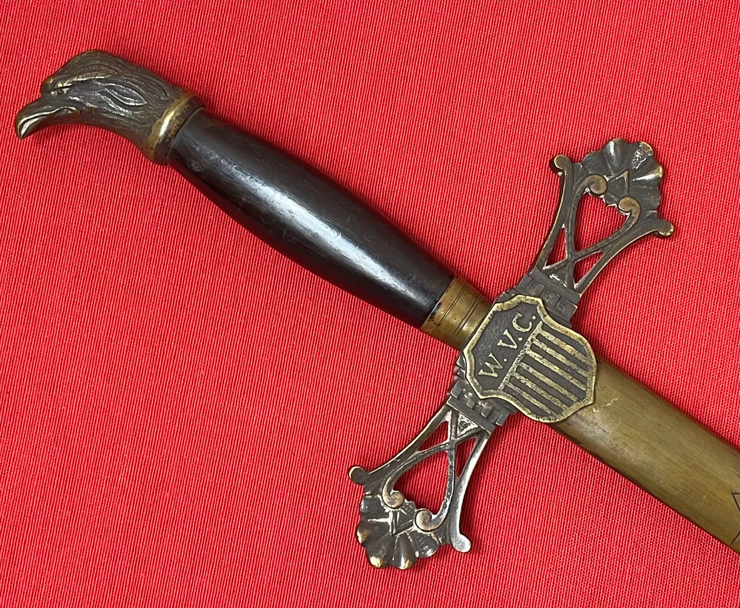 Pre-Civil War Militia Eagle Head Sword W.V.C Shield Circa 1830-50