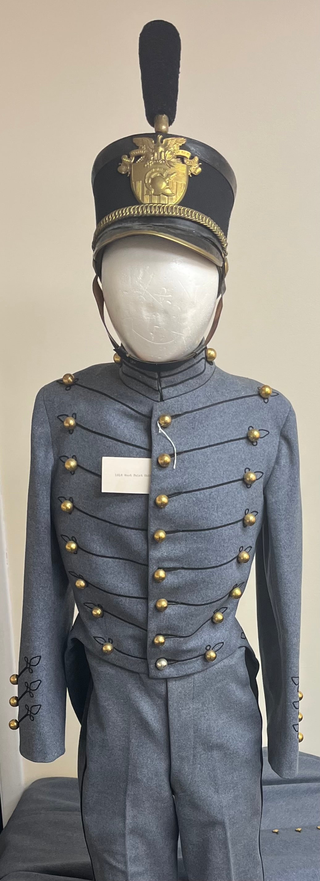 WW1 U.S. West Point Cadet Uniform W/ Cap & Coat Dated 1916 - Stone House Museum