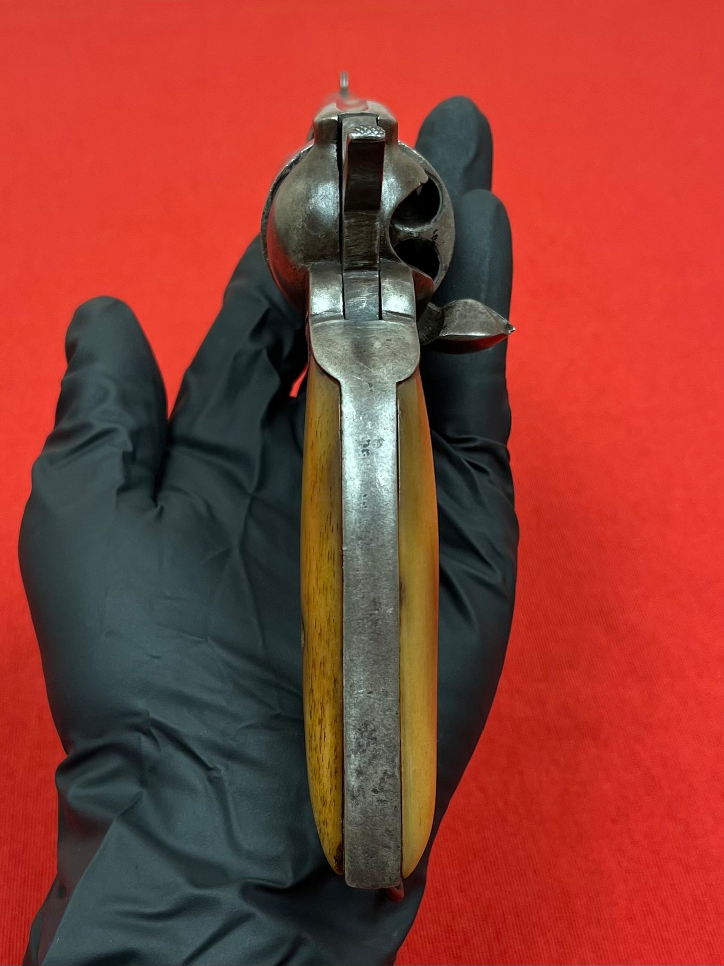 C. 1870-80 Colt Single Action Revolver Spanish Made W/ Bone Grips