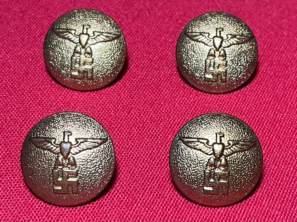 Original German NSDAP Nazi Party Political Uniform Buttons RZM Marked (Set of 6)
