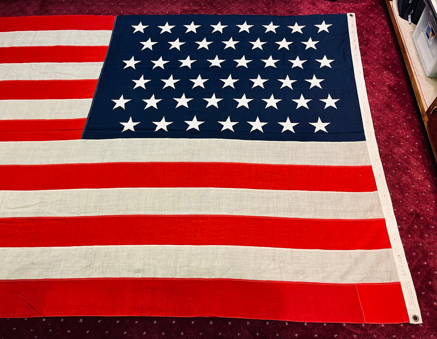 U.S. 45 Star Flag 12’ Spanish-American War Era (1896-1908) Owned by Samuel Rene Gummeré Ambassador of Morocco 1905-09