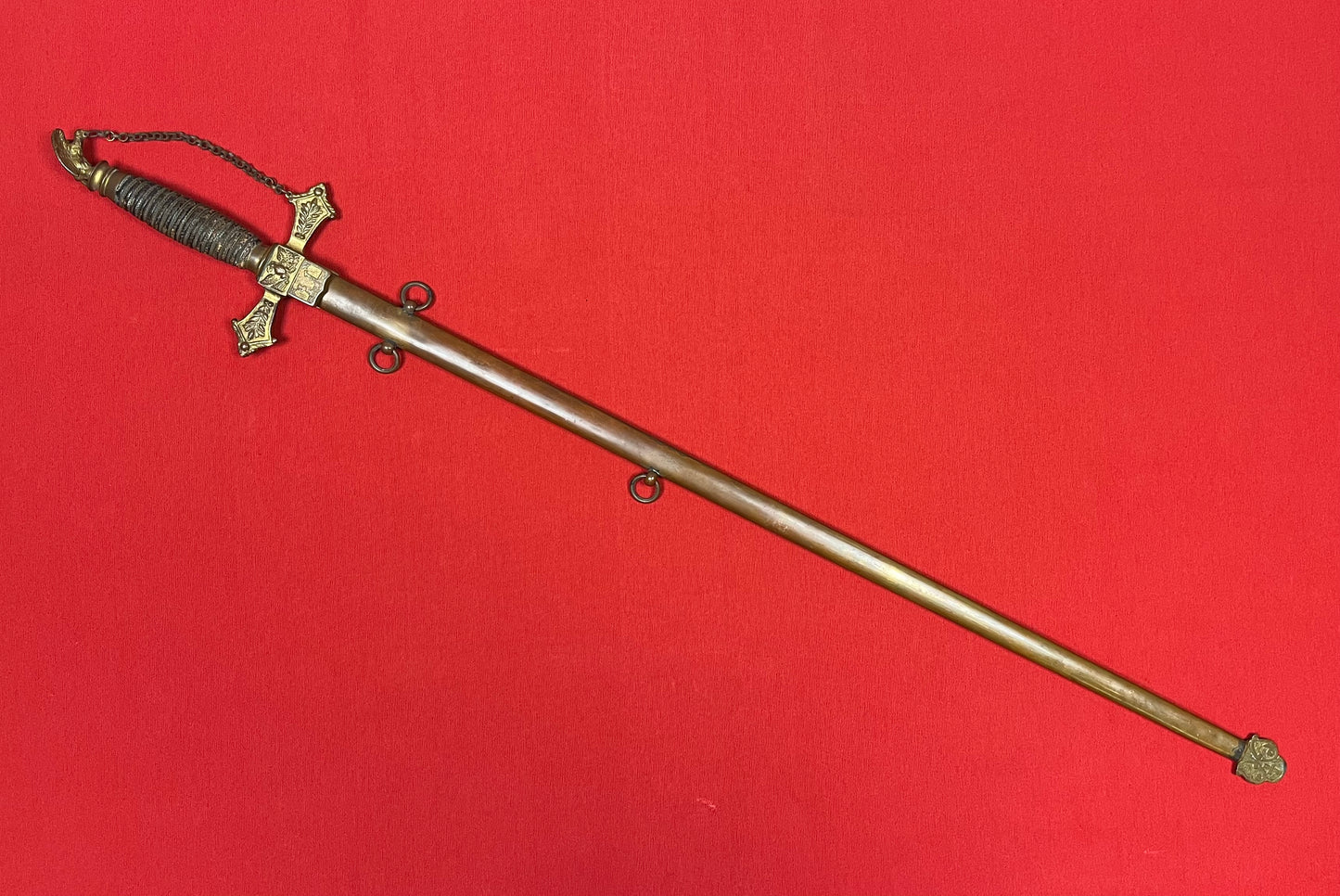 1872 Knights of the Golden Eagle Fraternal / Masonic Sword - Engraved