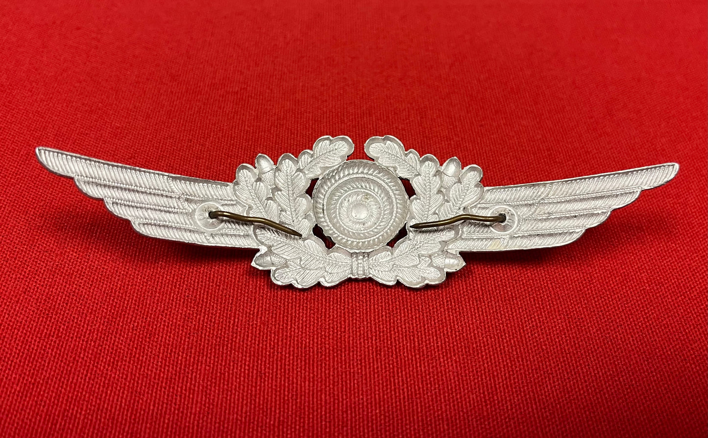 Authentic WWII German Luftwaffe (Airforce) Visor Cap Wreath & Cockade D.R.G.M