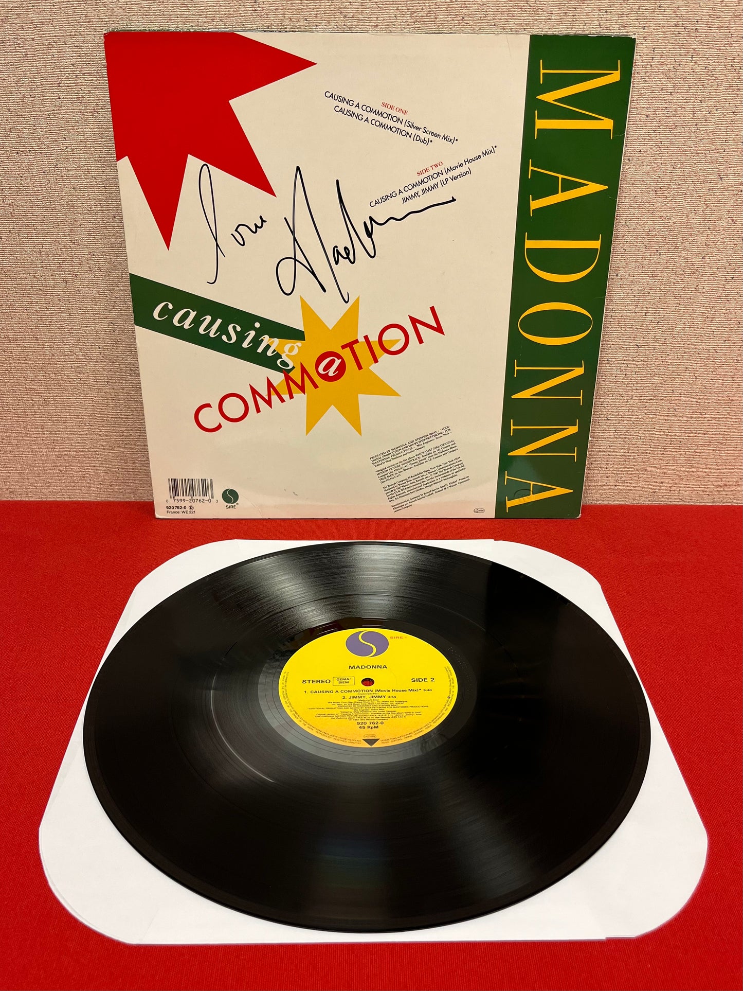 Madonna (Autographed) Causing a Commotion / Jimmy Jimmy 80’s European SIGNED!!!