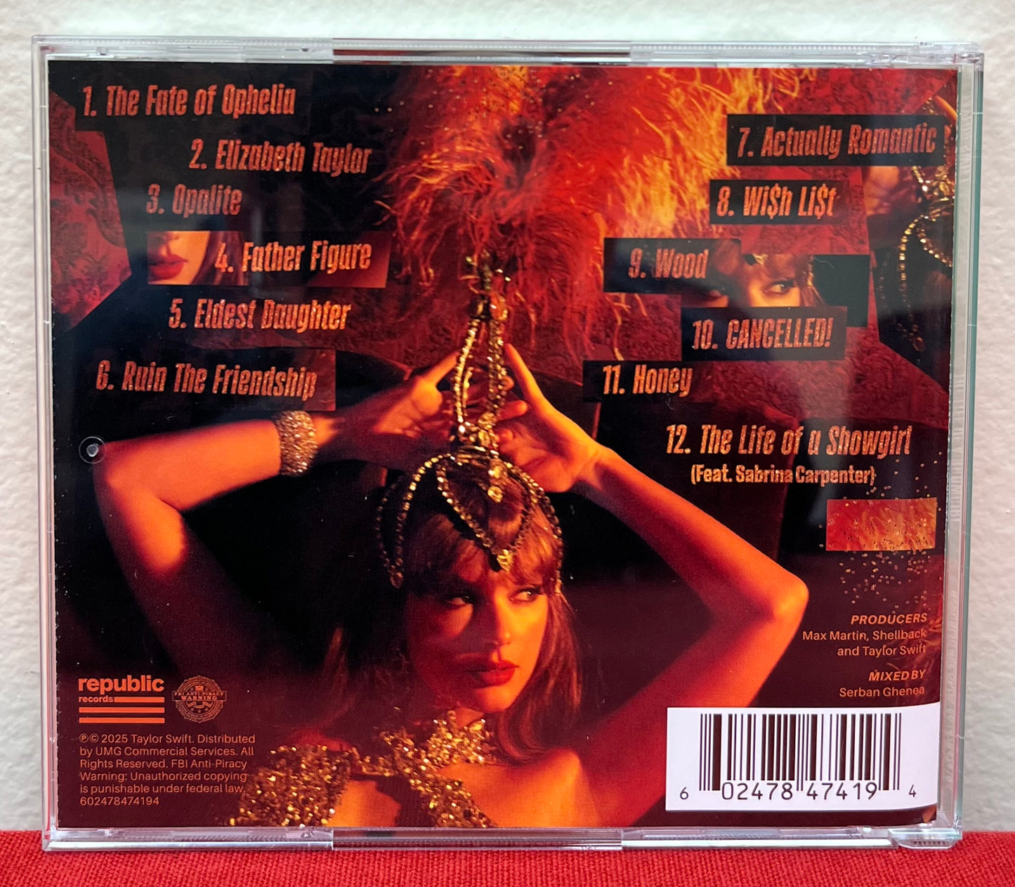 Taylor Swift - Signed CD Insert The Life Of A Showgirl #4