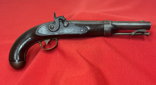 Original U.S. "Flatlock Waters" Percussion Cavalry Pistol by Asa Waters - Circa 1845