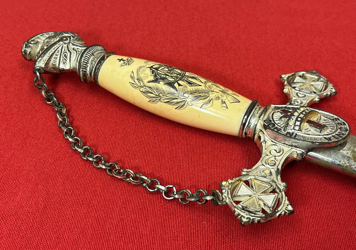 C. 1890 Knights Templar Fraternal Order Sword (Named & Engraved) by M.C. Lilley