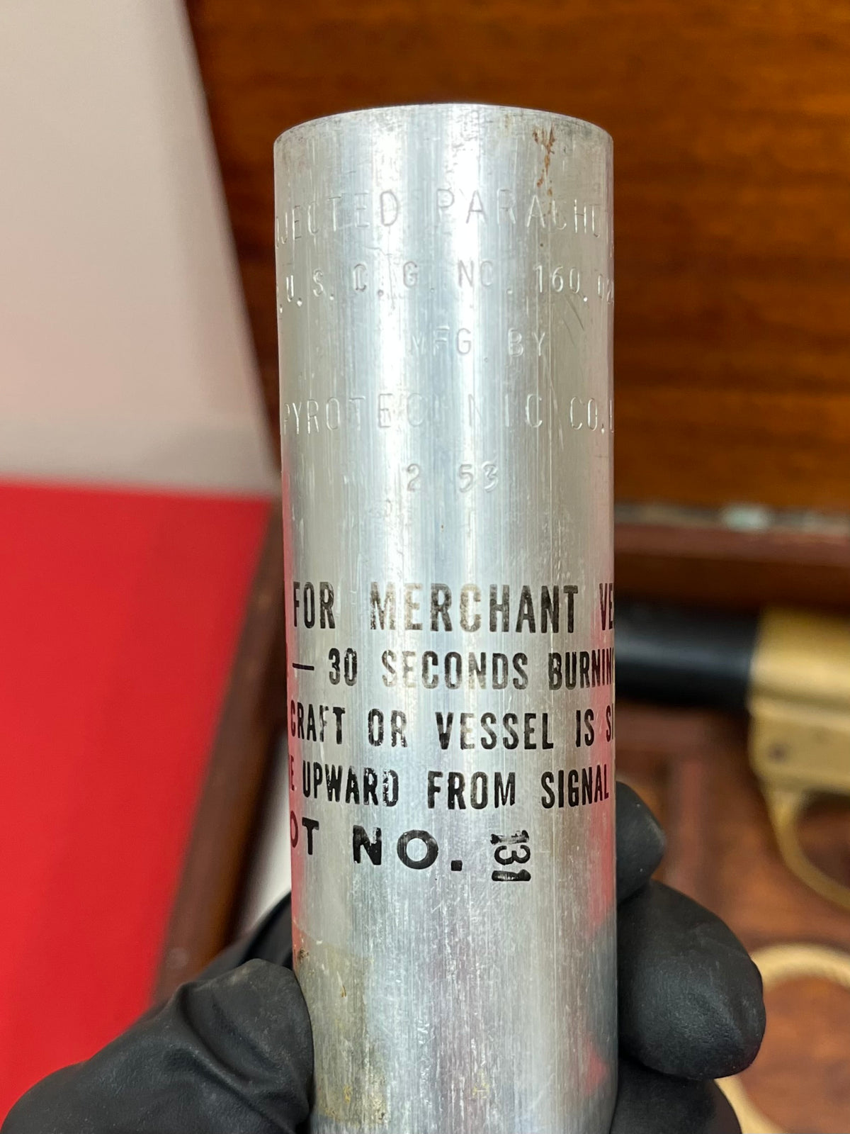Original WWII Era U.S. International Flare Signal Co. Pistol 37mm (Model 52) W/ Box & Flares