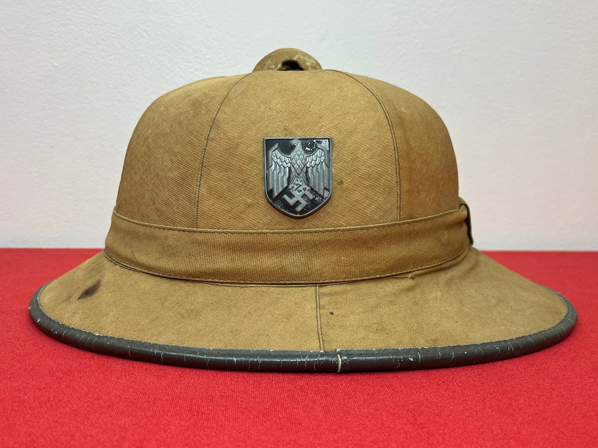 Original WWII German Heer Army Tropical Pith Helmet 1st Pattern