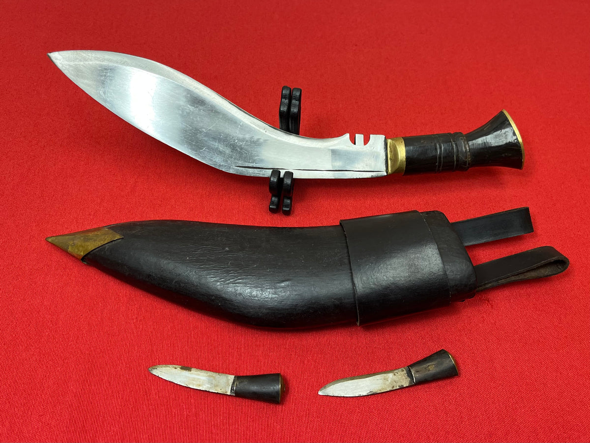 Nepal Gurkha KUKRI Knife - 15" Handmade Khukuri W/ Sheath Nepalese Fighting-Knife