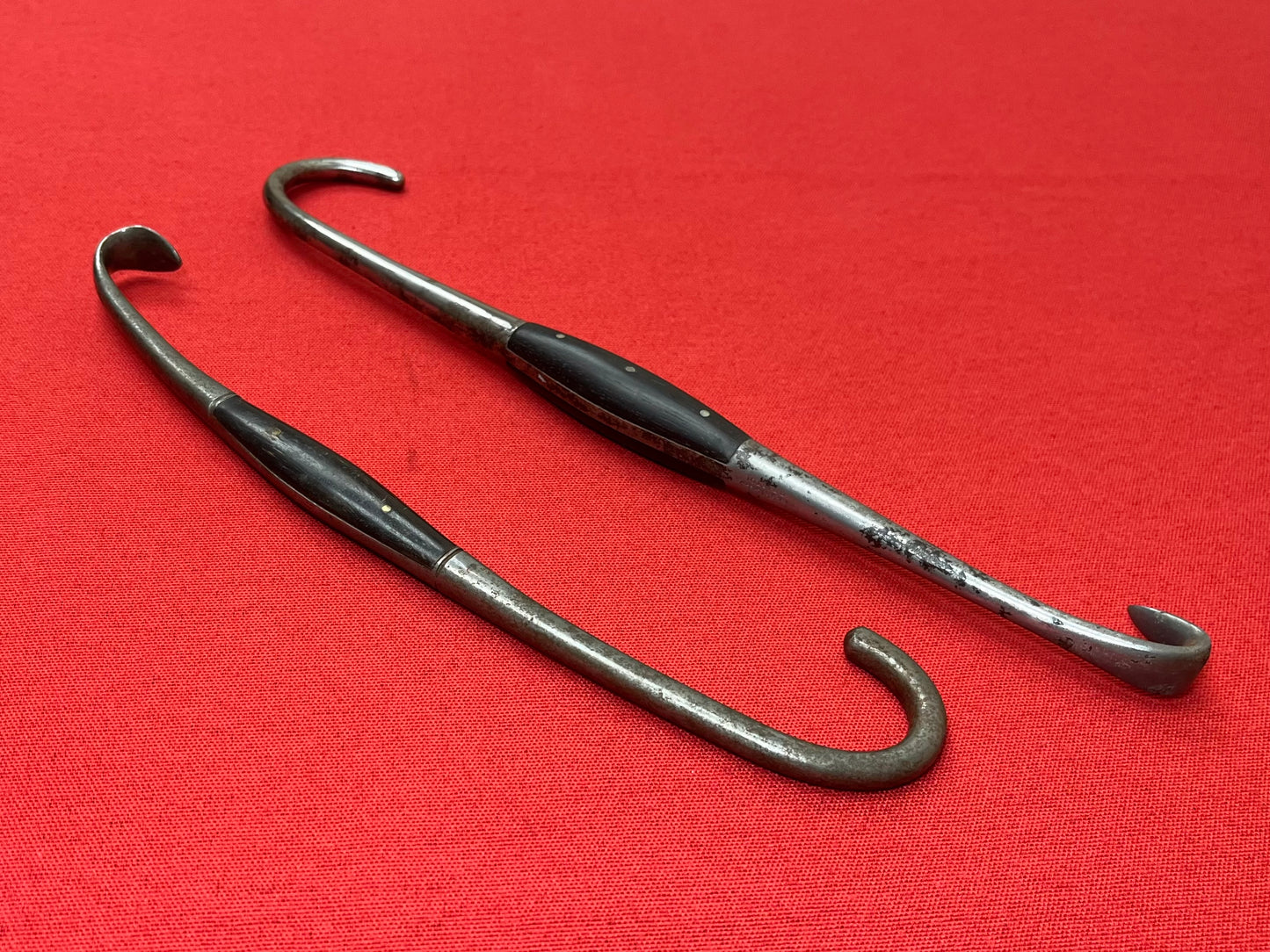 C.1855 Obstetric (Child Delivery) Blunt Hook & Crochet Set-Ferris & Co. Bristol