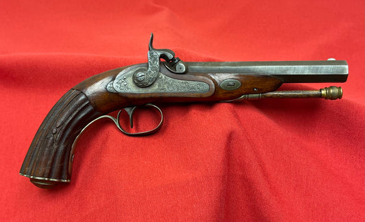 Original Belgian Percussion Target/Dueling Pistol Made in Liège - Circa 1850