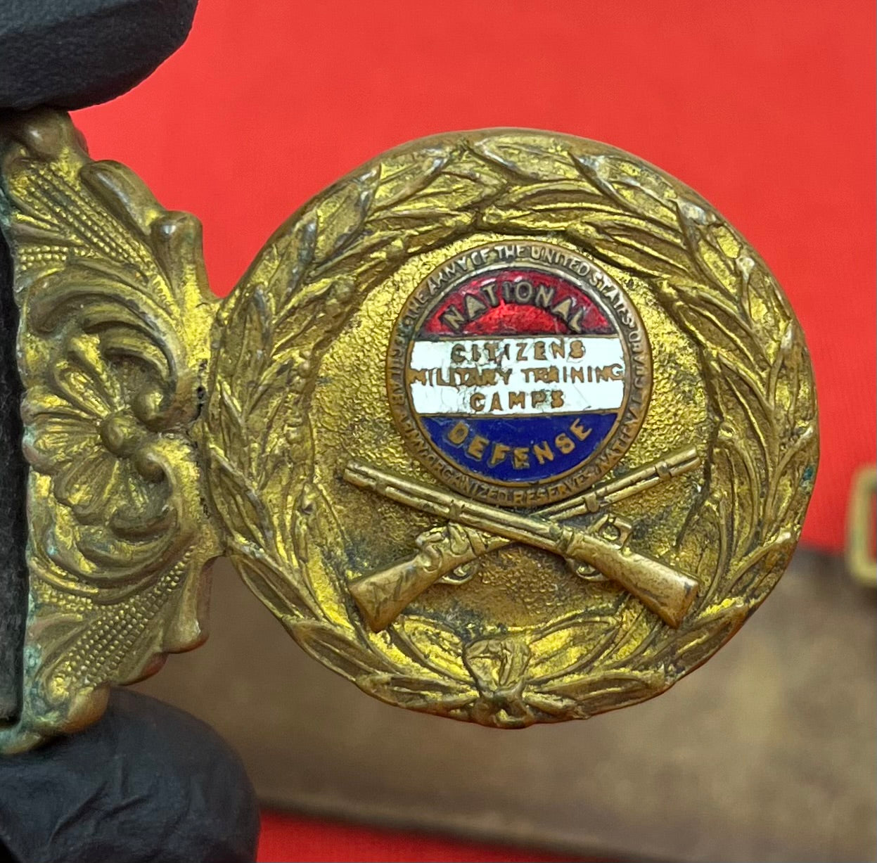 1920s-30s Citizens Military Training Camps (CMTC) Instructor Belt & Buckle - Battlefield Military Museum Gettysburg PA