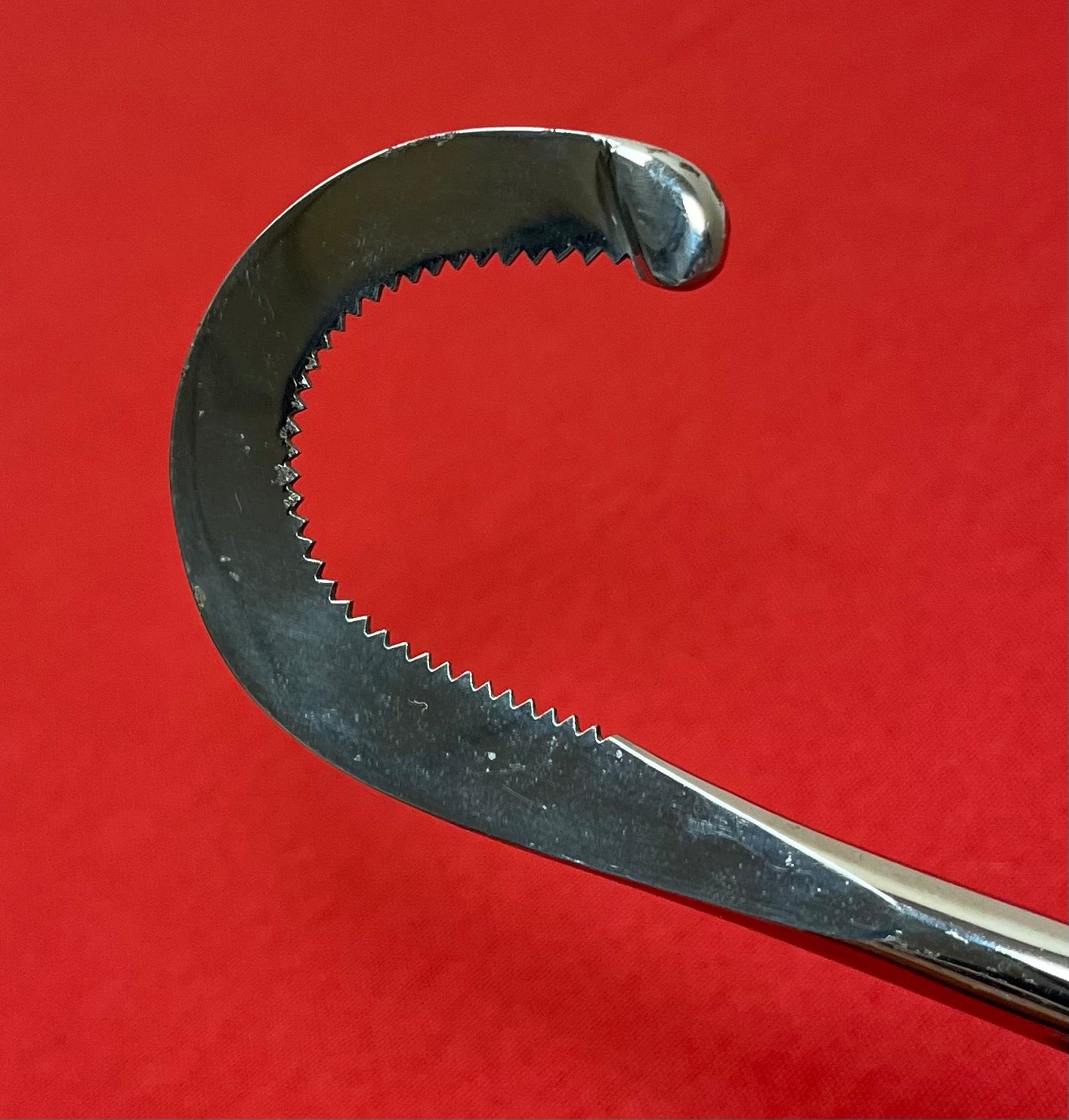 1800'S OBSTETRICAL DECAPITATING HOOK by HILLS & CO.- ANTIQUE MEDICAL EQUIPMENT