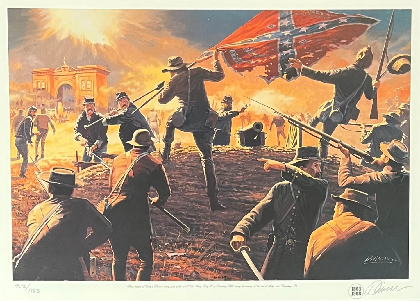 Dale Gallon (Night Assault) Civil War Framed Print - Singed & Numbered W/ COA