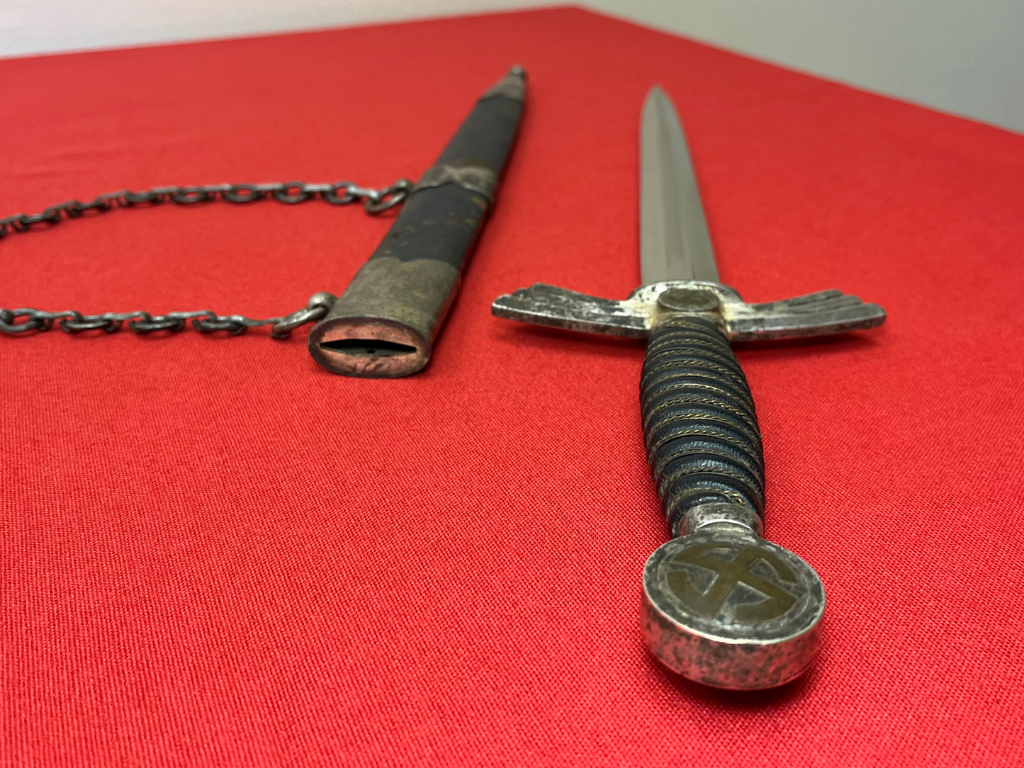 WWII German 1st Model Luftwaffe Dagger Personally Owned & Name Engraved to "Pilot" Horst Petzschler JG 31 & 51