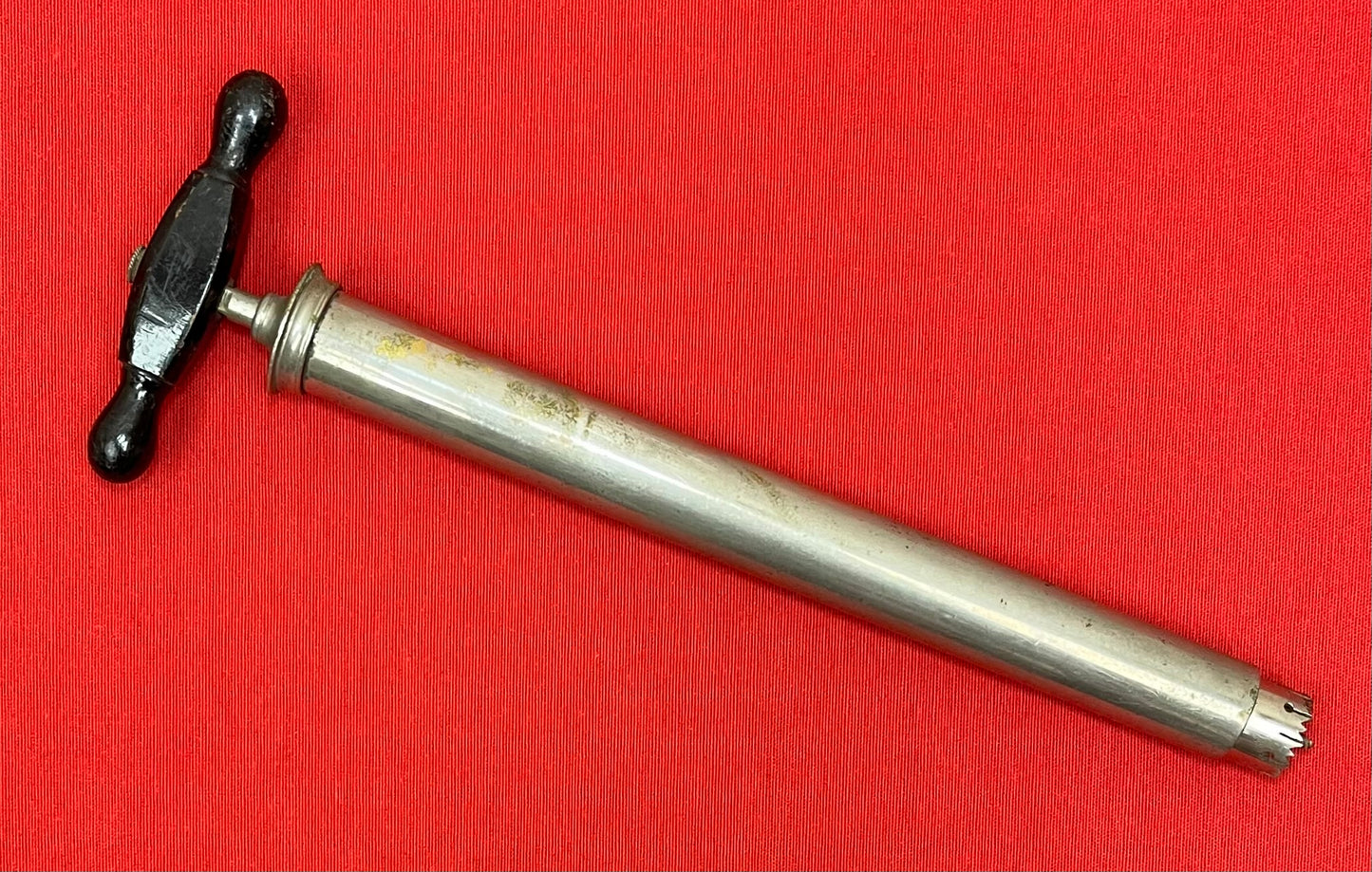 1800’s Obstetric Trephine Trepanning Drill W/ Wooden Handle-Antique Medical Equipment