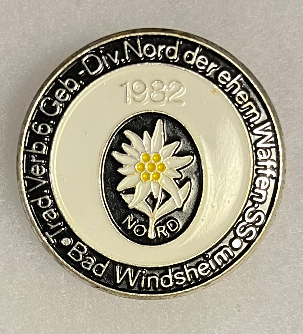 WW2 German SS 6th Mountain Div. Veteran’s Reunion Pin Collection - Bad Windsheim