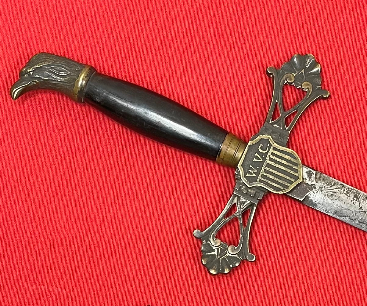 Pre-Civil War Militia Eagle Head Sword W.V.C Shield Circa 1830-50