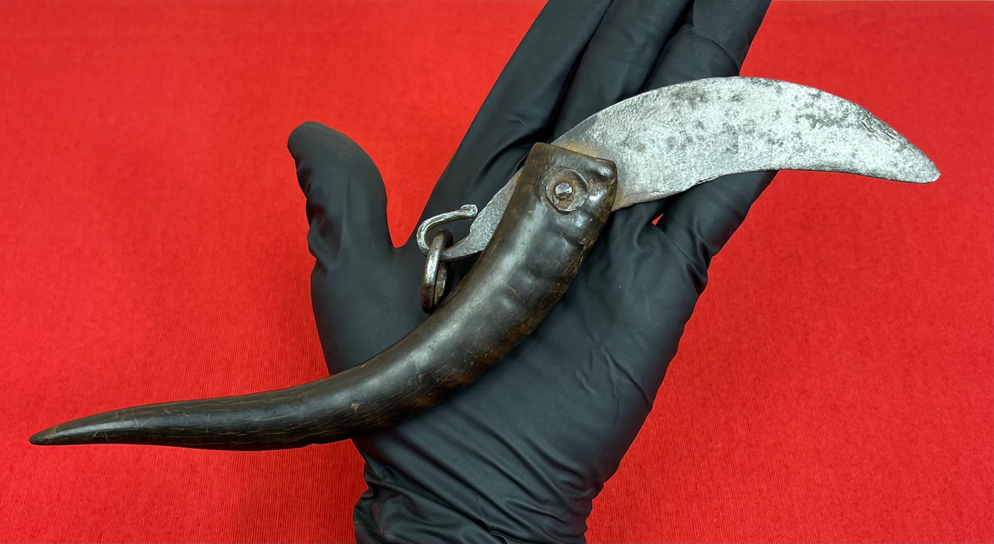 Pre-Civil War Folding Knife W/ Horn Handle