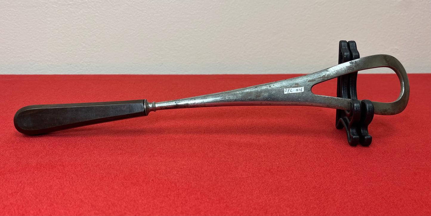 1800’s Obstetric (Birthing) Vectis W/ Ebony Handle-Antique Medical Equipment #44