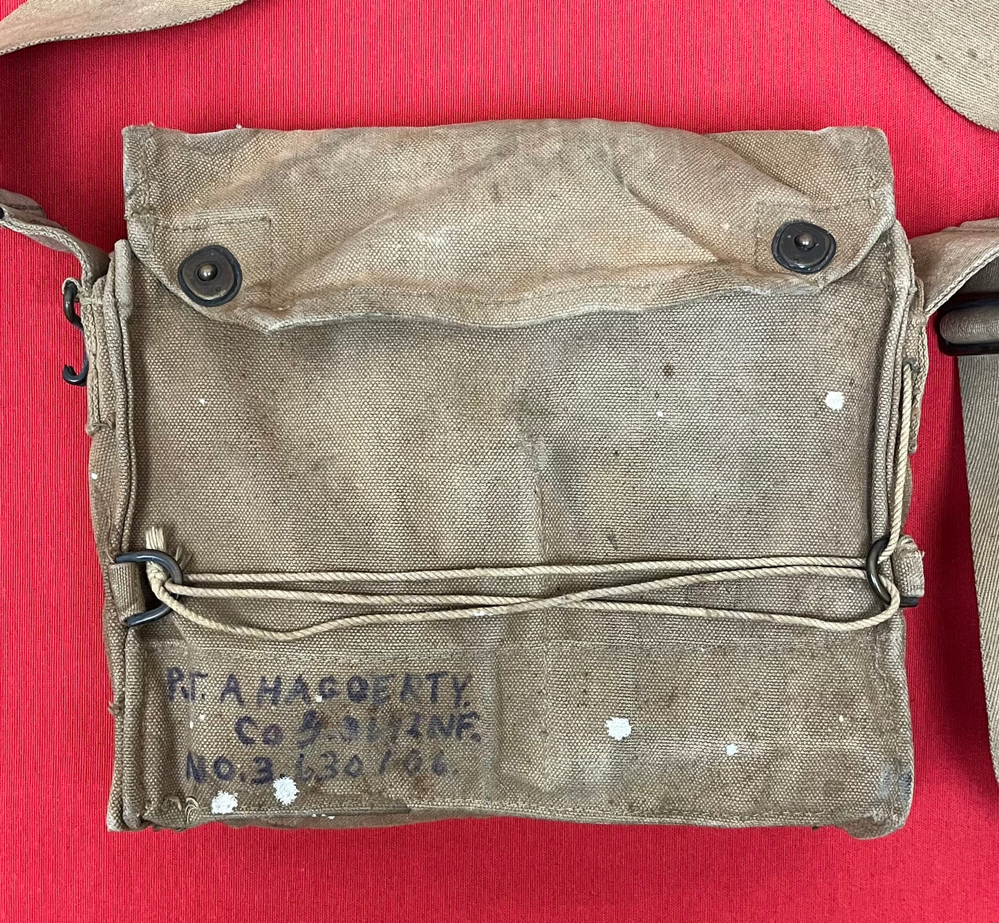 Original U.S. WWI M1917 SBR Gas Mask & Carry Bag - 91st Division Andrew Haggerty