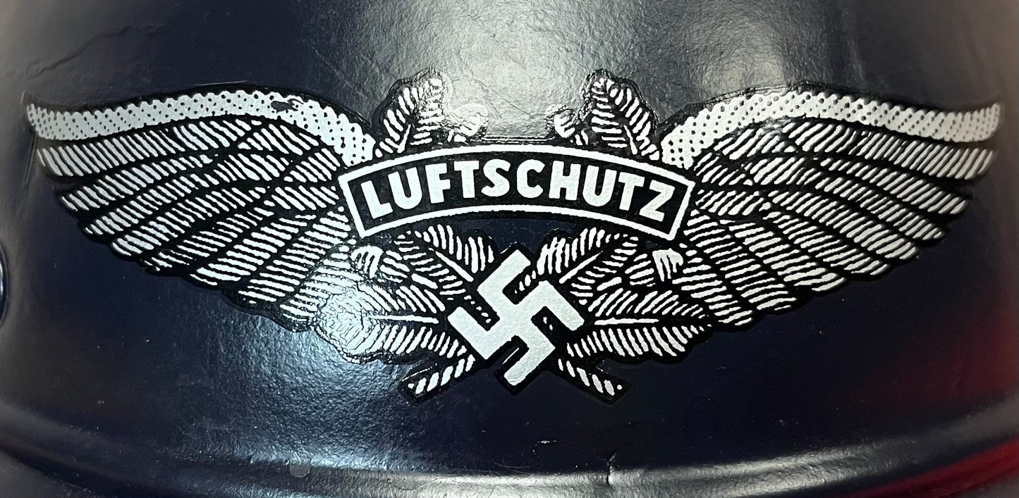 WW2 GERMAN M38 LUFTSCHUTZ "AIR RAID" GLADIATOR HELMET